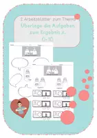 Vorschau - Arbeitsblätter - Additionsaufgaben zu Ergebnissen überlegen - AB3 - Gebärdensprache - Deckblatt