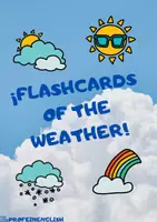 Vorschau - Bildkarten - Englische Wetter Karteikarten! - Deckblatt