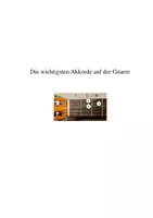 Vorschau - Arbeitsblätter - Die wichtigsten Basis-Akkorde auf der Gitarre - Deckblatt