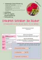 Vorschau - Stundenentwürfe - Vollständige Unterrichtsplanung - Schillers Räuber: Amalia zwischen den Brüdern - Deckblatt