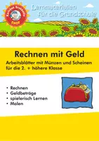 Vorschau - Arbeitsblätter - Rechnen mit Geld - fächerübergreifende Arbeitsblätter - Krabbelfix - Deckblatt