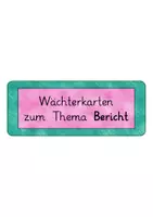 Vorschau - Anderer Materialtyp - Wächterkarten zum Thema "Bericht" - Seite 1