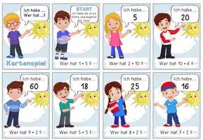 Vorschau - Spiele - Kartenspiel: Einmaleins | Ich habe... Wer hat? zu Sonnenaufgaben - Seite 3
