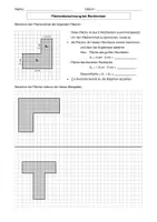Vorschau - Arbeitsblätter - Arbeitsblatt: Aufgaben zur Flächenberechnung von Rechtecken (Version 3) - Deckblatt
