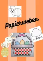 Vorschau - Mal- und Bastelvorlagen - Papierweben zum Thema Ostern - Deckblatt