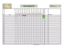 Vorschau - Lehrpläne/Lehrermaterial - Notenspiegel Klassenleitung - Deckblatt