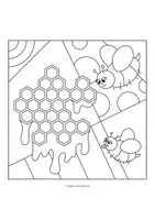 Vista previa - Manualidades / Dibujos para colorear - Primavera: 10 Dibujos para colorear (2 niveles de dificultad) - página 1