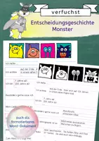 Vorschau - Arbeitsblätter - Entscheidungsgeschichte: Monster - Deckblatt