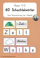 Vorschau - Spiele - 60 Schachtelwörter (mit Vokalkennzeichnung) - Deckblatt