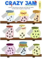 Vista previa - Unidades / Secuencias / Situaciones de Aprendizaje - Crazy Jam spelling worksheet - Portada