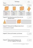 Vorschau - Arbeitsblätter - Test Körper - 5. Klasse AB 27-28 - Deckblatt