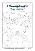 Vorschau - Arbeitsblätter - Das Wetter: Schwungübungen für die Vorschule - Seite 2