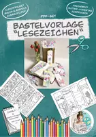 Vorschau - Mal- und Bastelvorlagen - Bastelvorlage Malvorlage "Lesezeichen" Muttertag - Deckblatt
