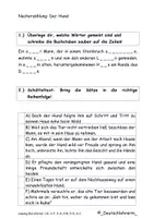 Vorschau - Arbeitsblätter - Kurzgeschichte "Der Hund" von Max Bollinger - Seite 1