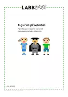 Vista previa - Manualidades / Dibujos para colorear - Figuras pixeladas - 28 personajes pixelados diferentes - página 1