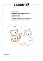Vista previa - Manualidades / Dibujos para colorear - Pintando a puntos - Animales: 12 plantillas para colorear - página 1