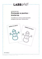Vista previa - Manualidades / Dibujos para colorear - Pintando a puntos - Invierno: 12 plantillas para colorear - página 1
