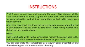 Vista previa - Juegos / Gamificación - Common Collocations game - página 1