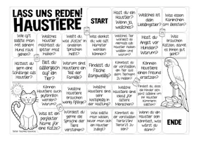 Vorschau - Spiele - Haustiere Spiel Deutsch Grundschule / Sachunterricht / DAZ Brettspiel (Lass uns reden!) - Seite 2