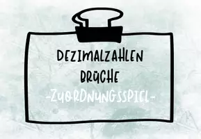 Vorschau - Spiele - Zuordnungsspiel: Brüche und Dezimalzahlen - Deckblatt