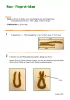 Vorschau - Mal- und Bastelvorlagen - Fingerstricken "Hase" - Anleitung - Seite 2