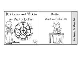 Vorschau - Mal- und Bastelvorlagen - Martin Luther - Leben und Wirken - Lernleporello - Seite 2