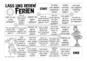 Vista previa - Juegos / Gamificación - FERIEN / Urlaub / Reisen - Deutsch / Alemán Spiel "Lass uns reden!" juego Alemán - página 2