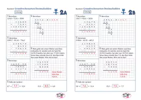Vorschau - Test - Kurztest Dezimalbrüche in A/B-Version, mit Lösungen - Seite 3