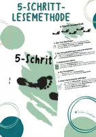 Vorschau - Arbeitsblätter - 5-Schritt-Lesemethode (Deutsch) - Deckblatt