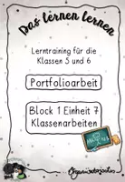 Vorschau - Arbeitsblätter - Das Lernen lernen - Lerntraining Klasse 5/6 - Portfolioarbeit - Klassenarbeiten - Deckblatt
