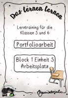 Vorschau - Arbeitsblätter - Das Lernen lernen - Lerntraining Klasse 5/6 - Portfolioarbeit - Arbeitsplatz - Deckblatt