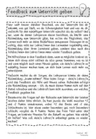Vorschau - Arbeitsblätter - Das Lernen lernen - Lerntraining Klasse 5/6 - Portfolioarbeit - Feedback zum Unterricht geben - Seite 1