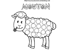 Aperçu - Matériel pour travaux manuels / dessin - Coloriages mouton Pâques - Page 1