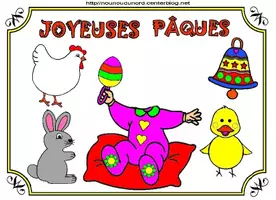 Aperçu - Matériel pour travaux manuels / dessin - Dessins Pâques avec photo de l'enfant - Page 1