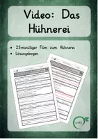 Vorschau - Arbeitsblätter - Film zum Thema "Hühnerhaltung, Hühnerei", Arbeitsbogen - Deckblatt
