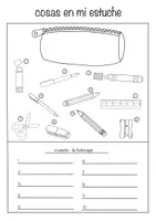 Vorschau - Arbeitsblätter - Vokabelblätter colegio (cosas en mi estuche/mochila) - Seite 1