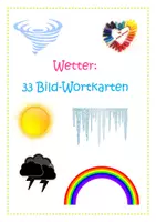 Vorschau - Fördermaterial/Inklusion - DaZ/DaF: Wetter 33 Bild-Wortkarten - Deckblatt