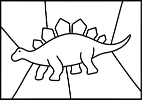 Vorschau - Mal- und Bastelvorlagen - Dinosaurier Pop Art zum Weiter & Ausmalen - Seite 3