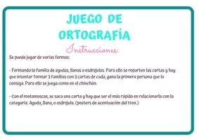 Vista previa - Unidades / Secuencias / Situaciones de Aprendizaje - JUEGO ACENTUACIÓN MÁS DIPTONGOS E HIATOS - página 1