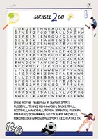 Vorschau - Arbeitsblätter - Suchsel SPORT Freiarbeit mit Lösungen Wortspeicher Differenziert - Deckblatt