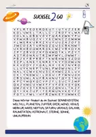 Vorschau - Arbeitsblätter - Suchsel SONNENSYSTEM Freiarbeit mit Lösungen Wortspeicher Differenziert - Deckblatt