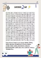 Vorschau - Arbeitsblätter - Suchsel UNSERE SINNE Freiarbeit mit Lösungen Wortspeicher Differenziert - Deckblatt