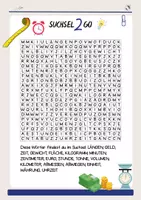 Vorschau - Arbeitsblätter - Suchsel GRÖßEN LÄNGEN GEWICHTE UHRZEIT Freiarbeit mit Lösungen Wortspeicher Differenziert - Deckblatt