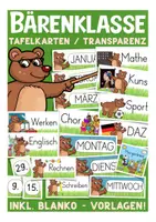 Vista previa - Para docentes: organización, planificación y formación - Tagestransparenz - Bärenklasse Grundschule (Klassenmaskottchen) Deutsch / Alemán - Portada