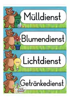 Vista previa - Para docentes: organización, planificación y formación - Klassendienste - Bärenklasse Grundschule (Klassenmaskottchen) Deutsch / Alemán - página 2