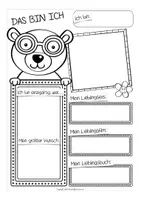 Vista previa - Manualidades / Dibujos para colorear - Das bin ich - Bärenklasse (Klassenmaskottchen) Deutsch / Alemán - página 2