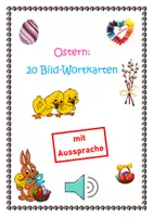 Vorschau - Fördermaterial/Inklusion - DaZ/DaF: Deutsch VIDEO mit AUSSPRACHE Ostern - Deckblatt