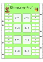 Vorschau - Stationenlernen - Klammerkarten Einmaleins Mathe Freiarbeit Lerntheke Gemischte Aufgaben - Deckblatt