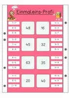 Vorschau - Stationenlernen - Klammerkarten Einmaleins Mathe Freiarbeit Lerntheke Gemischte Aufgaben - Deckblatt