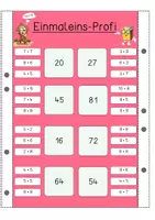 Vorschau - Stationenlernen - Klammerkarten Einmaleins Mathe Freiarbeit Lerntheke Gemischte Aufgaben - Seite 1